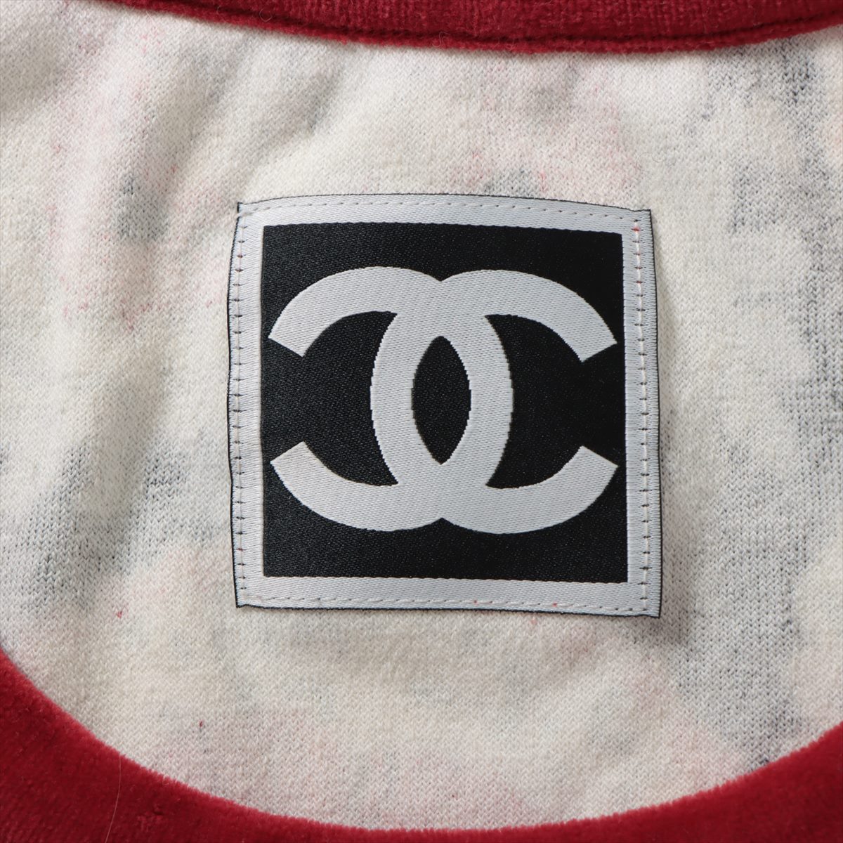 Chanel Sports 09P Cotton  Nylon  36  Red × Black P35858 Belbet Side Reaper