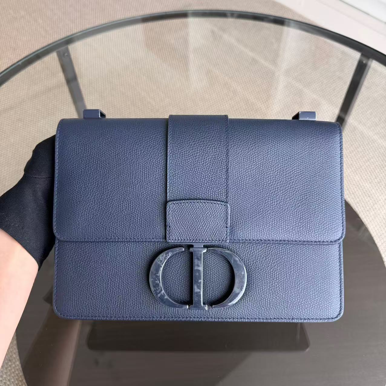 *Un* Dior 30 Montaigne - Grained Calfskin So Blue Hardware