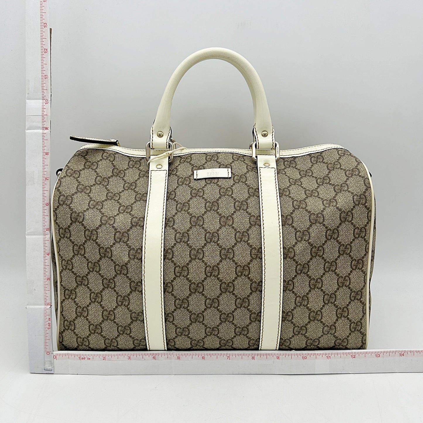 GUCCI GG Plus Monogram Medium Joy Boston Off White BMTRQ