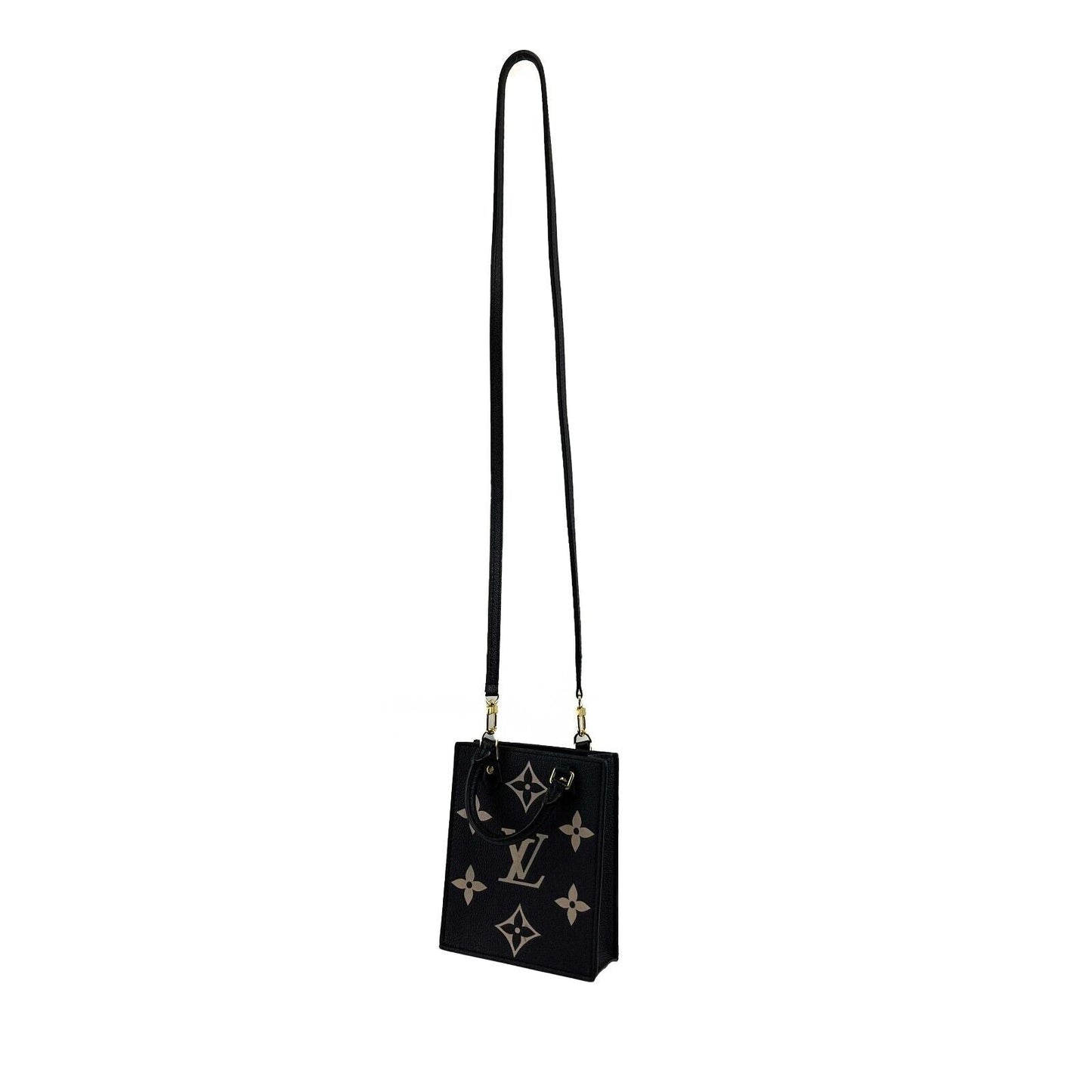 LOUIS VUITTON Petit Sac Plat Bag Bicolor Monogram Empreinte Giant Crossbody Bag