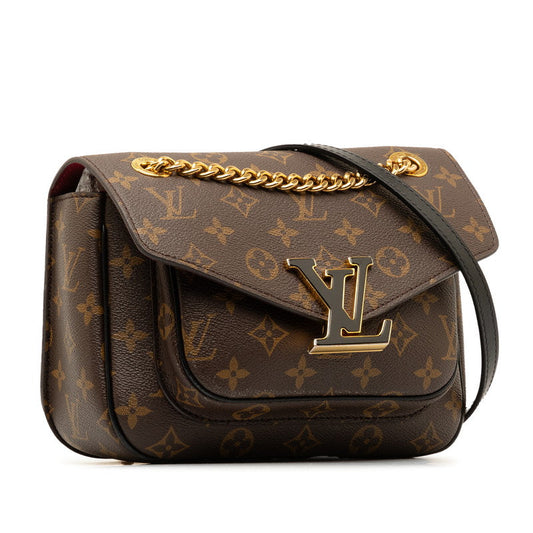 Louis Vuitton Monogram Patch Chain Shoulder Bag M45592 Brown PVC Leather  Louis Vuitton