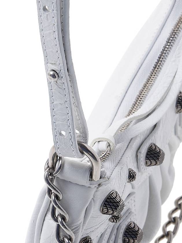 Luxury Balenciaga  Le Cagole Chain Mini Shoulder Bag White