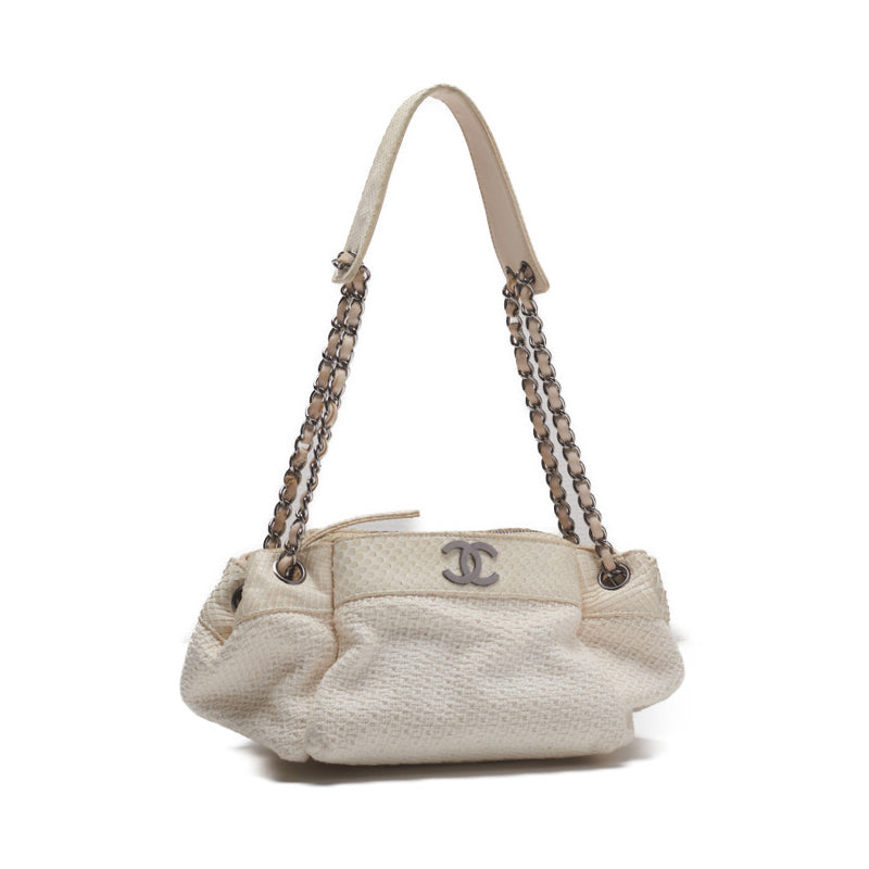CHANEL 【CHANEL】 Coco Chantrot LinenPython White (Silver G ) Tote Bag   Bag  Hybrid Bag 【 Ship】 Jaipur Yogyakarta Online