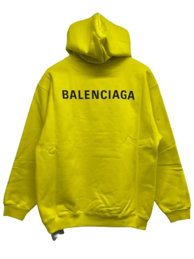 Luxury Balenciaga  Mini Logo Cotton Hoodie Yellow
