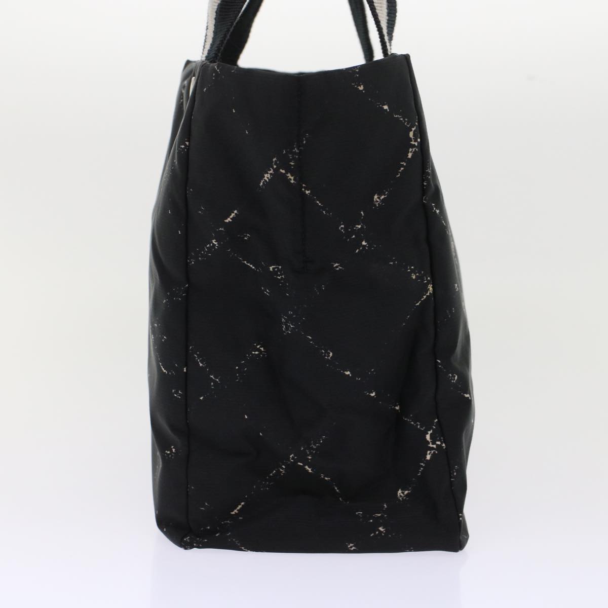 CHANEL Travel line Tote Bag Nylon Black CC Auth ep1132