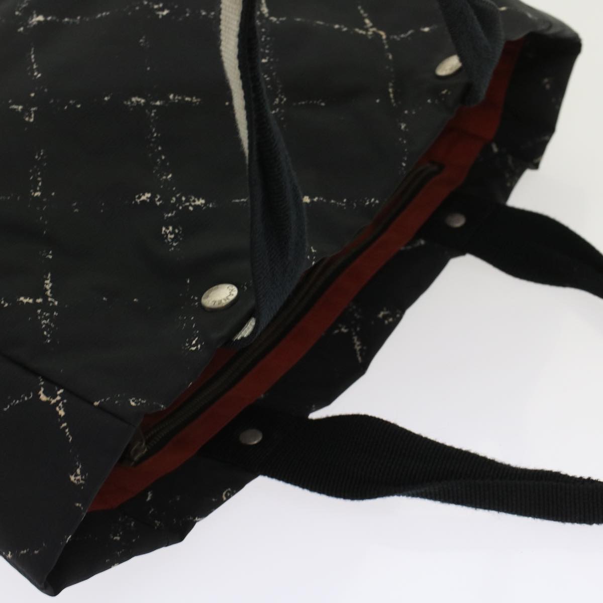 CHANEL Travel line Tote Bag Nylon Black CC Auth ep1132