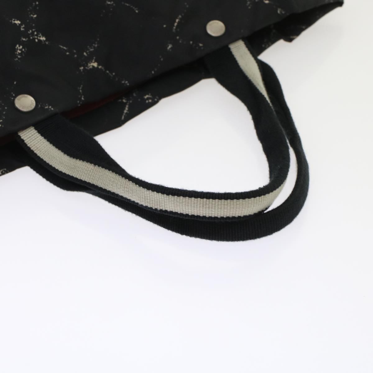 CHANEL Travel line Tote Bag Nylon Black CC Auth ep1132