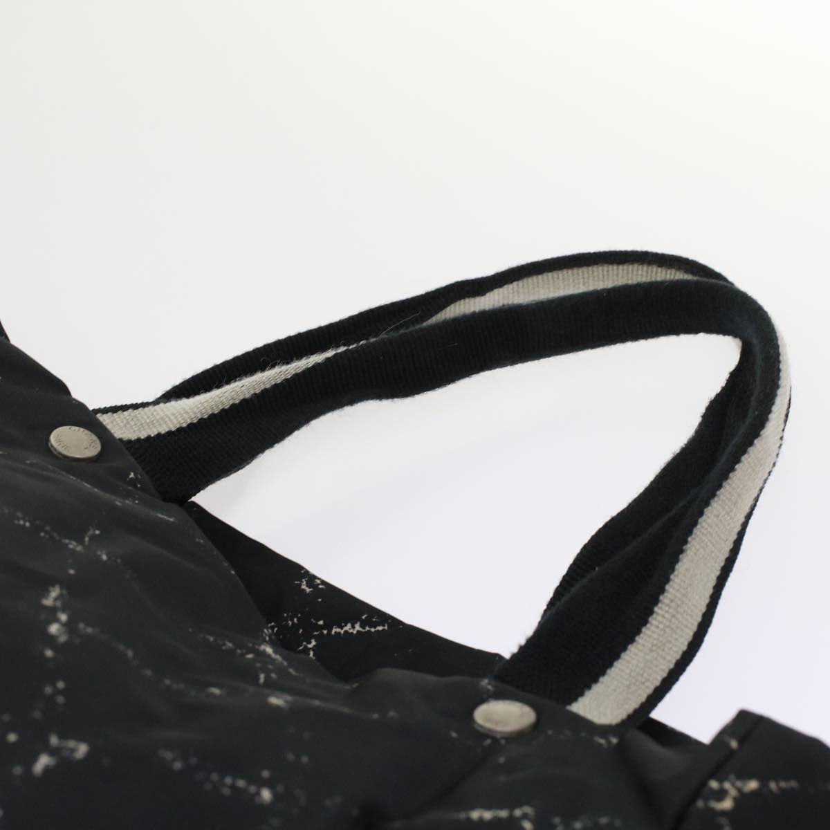 CHANEL Travel line Tote Bag Nylon Black CC Auth ep1132