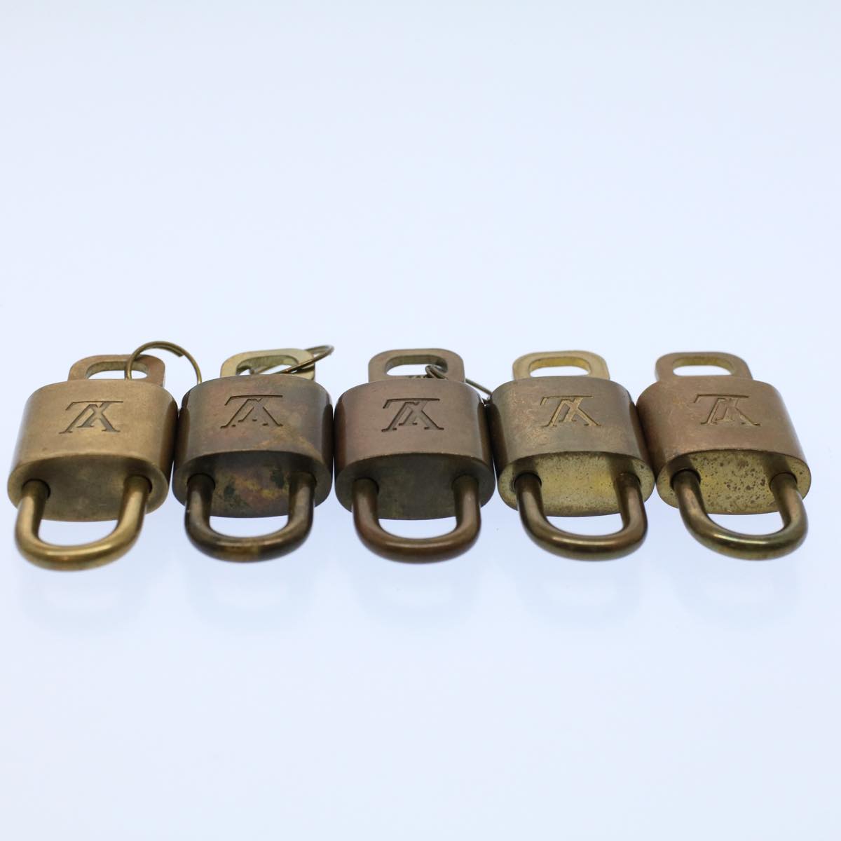 LOUIS VUITTON Padlock 10set Gold Tone LV Auth ep2001