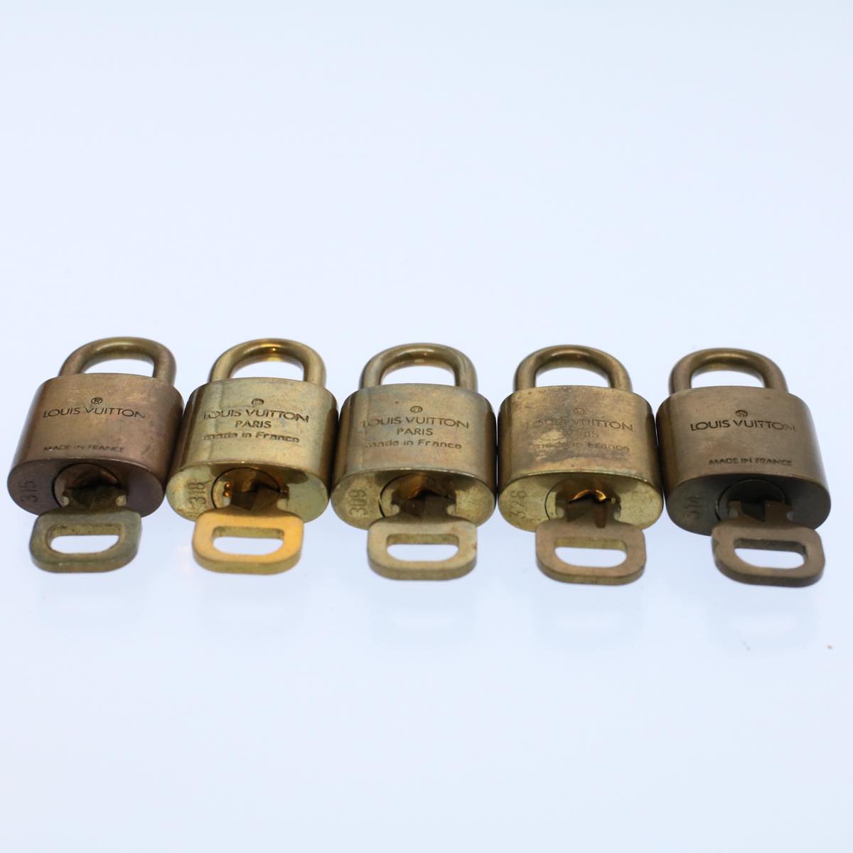 LOUIS VUITTON Padlock 10set Gold Tone LV Auth ep2001