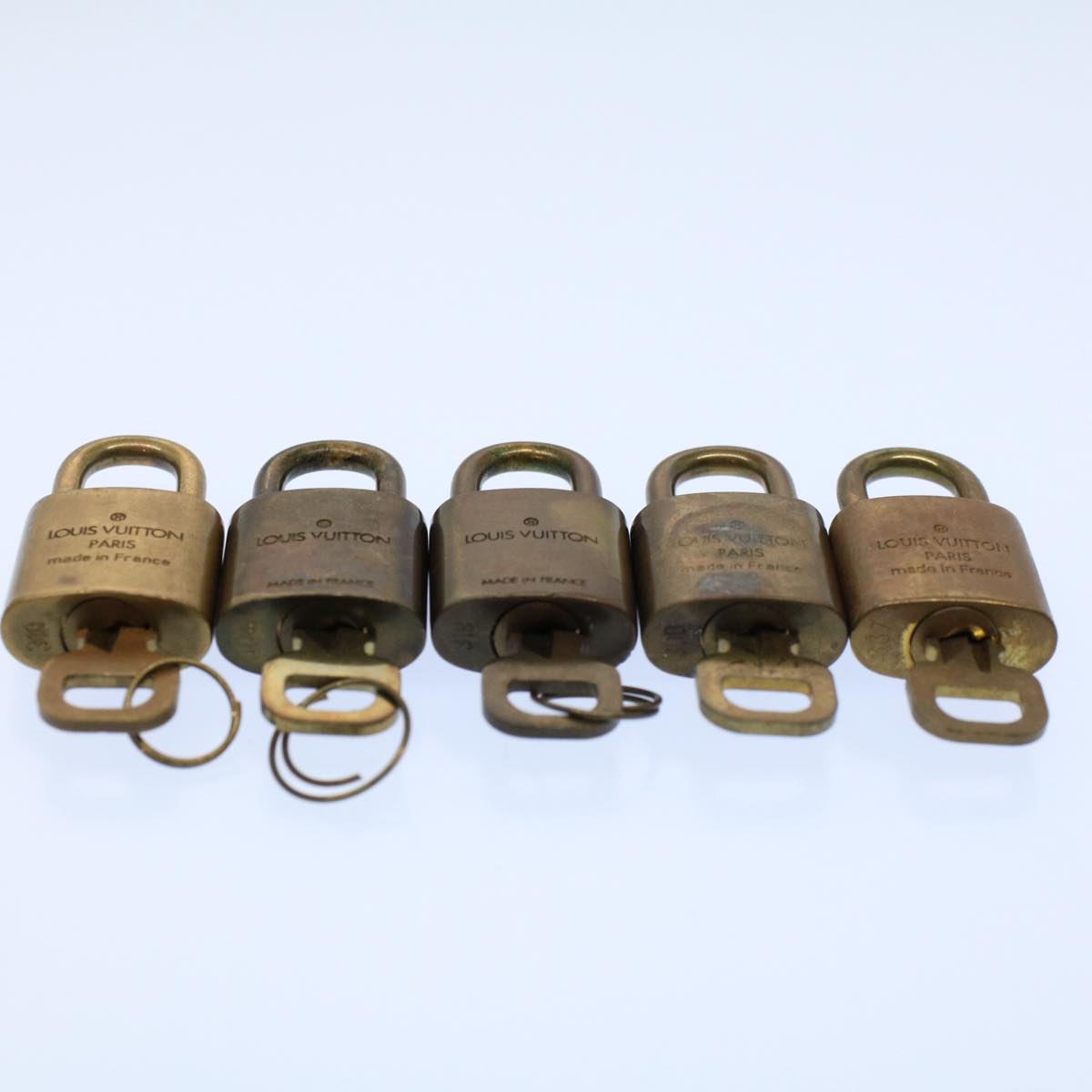 LOUIS VUITTON Padlock 10set Gold Tone LV Auth ep2001