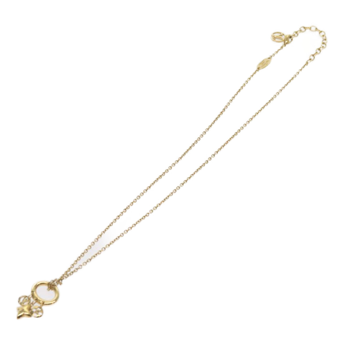 LOUIS VUITTON Koriemai Blooming Strass Necklace Gold Tone M00592 LV Auth ep2501