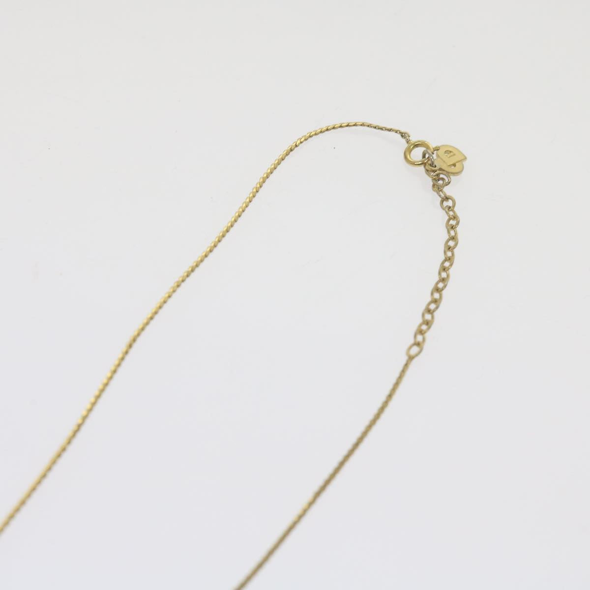 CHRISTIAN DIOR Necklace Gold Tone Auth ep2558