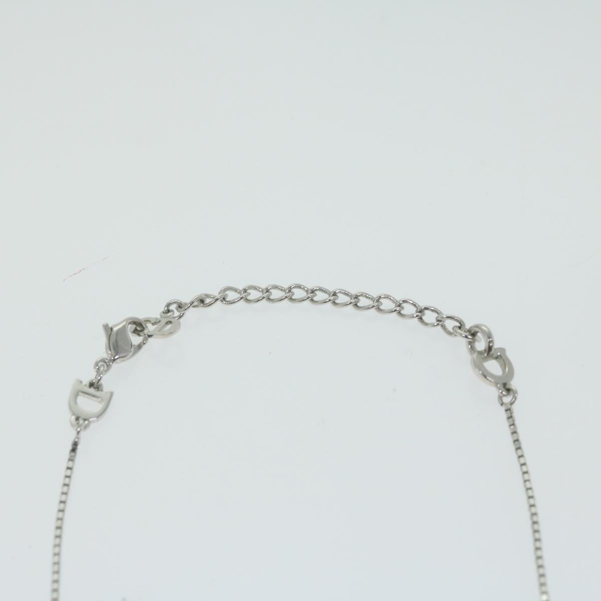 CHRISTIAN DIOR Christian Necklace Silver Auth Ep2562