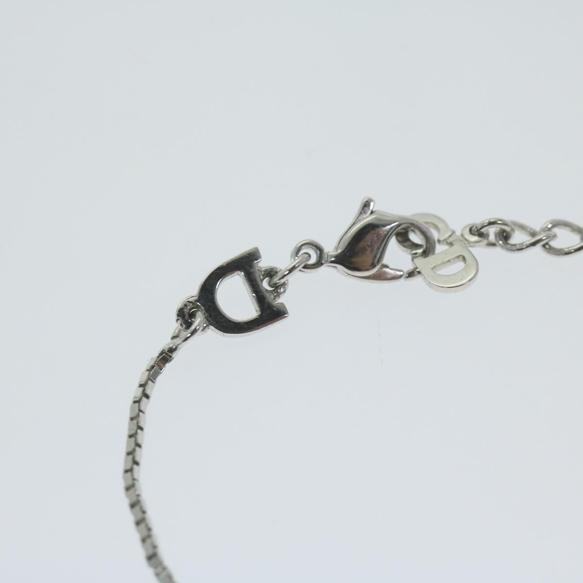 CHRISTIAN DIOR Christian Necklace Silver Auth Ep2562