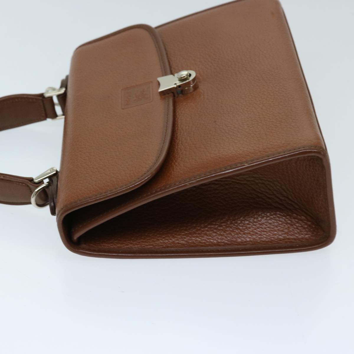 BURBERRYSs Hand Bag Leather 2way Brown Auth ep3762