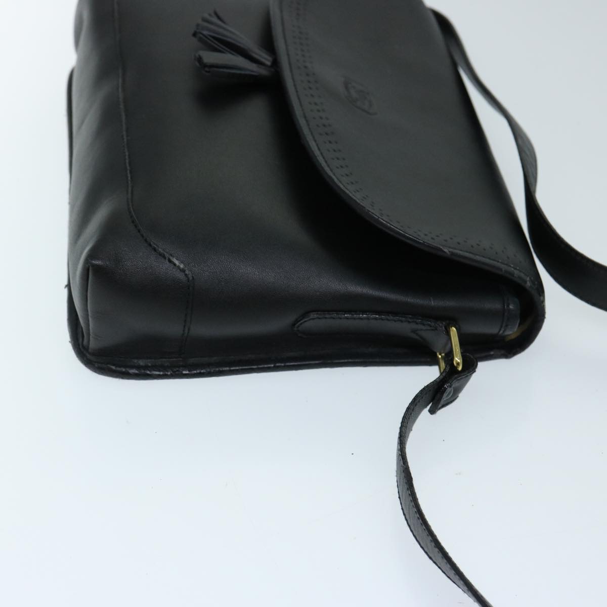 BURBERRYSs Shoulder Bag Leather Black Auth ep3768