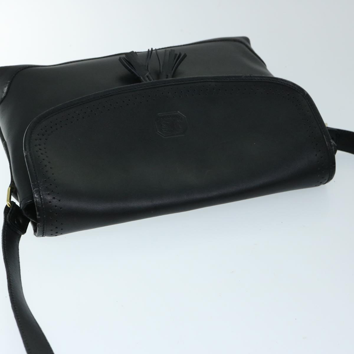 BURBERRYSs Shoulder Bag Leather Black Auth ep3768