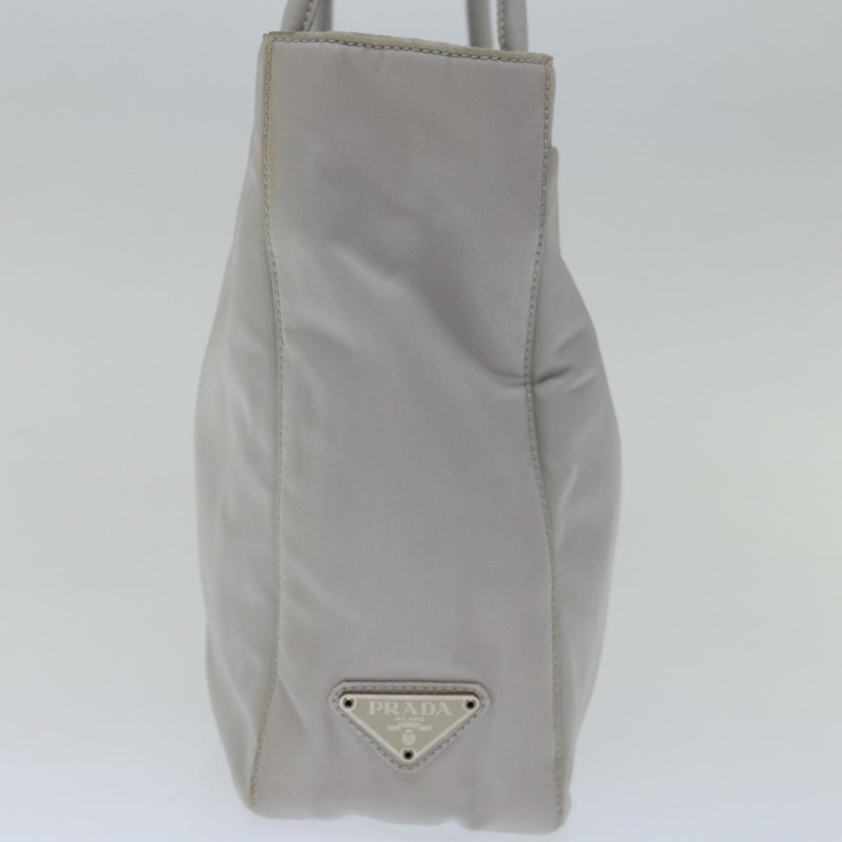 PRADA Tote Bag Nylon Gray Auth ep3867
