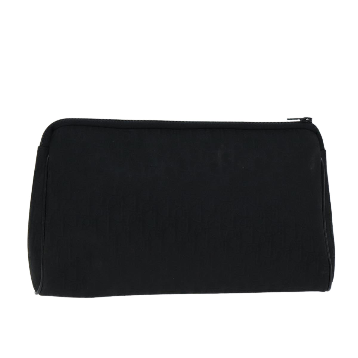 CHRISTIAN DIOR Trotter Canvas Clutch Bag Black Auth ep4442