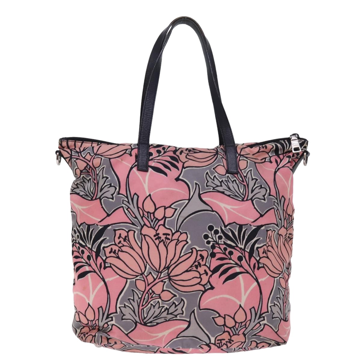 PRADA Tote Bag Nylon Pink Auth ep4604