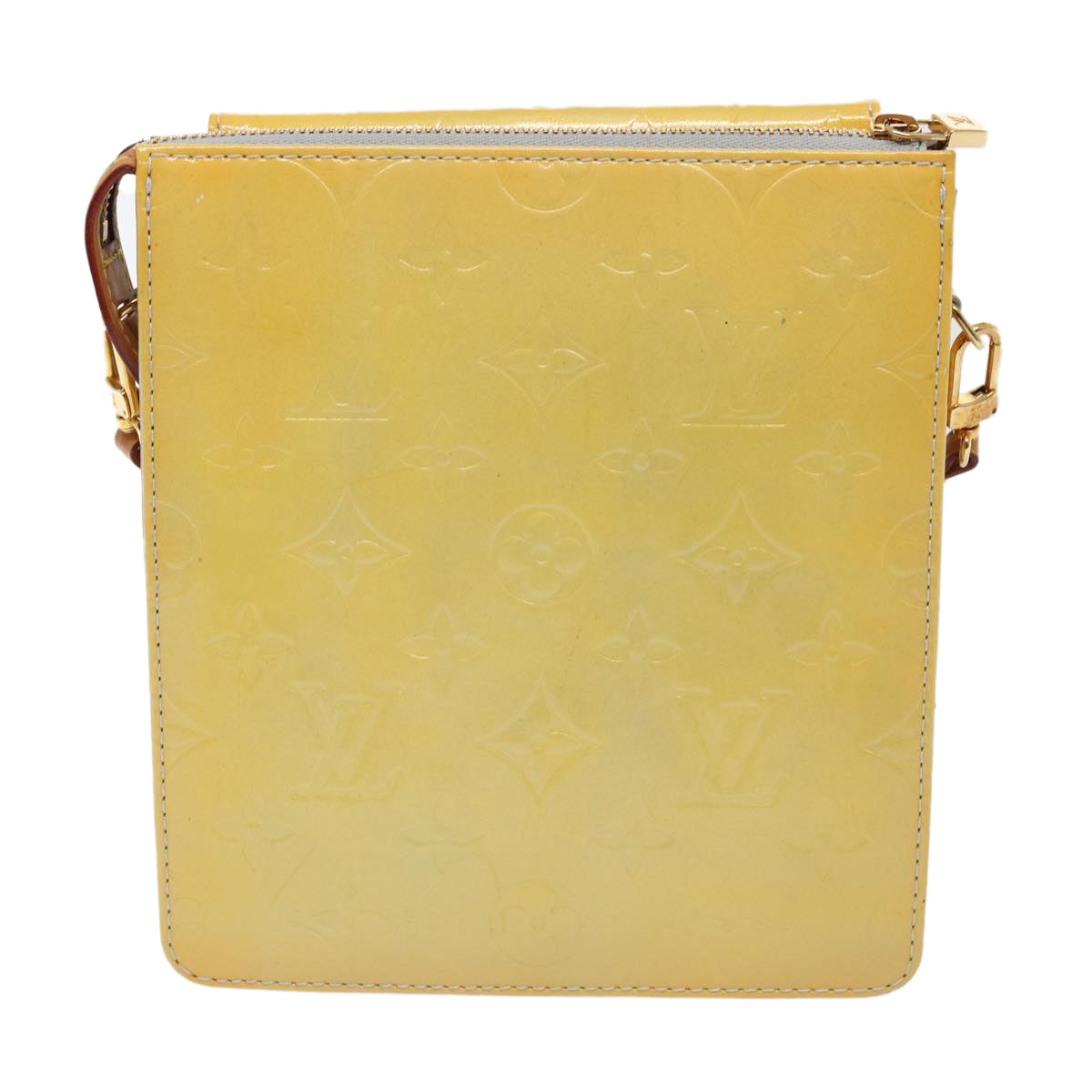 LOUIS VUITTON Monogram Vernis Motto Accessory Pouch Gris M91030 LV Auth ep5339