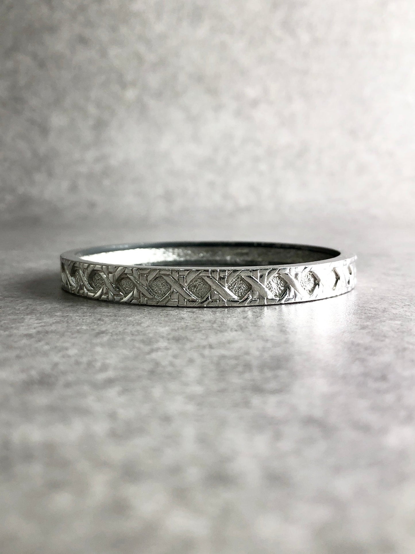Christian Dior Cannage Bangle Silver Vintage 22wmth