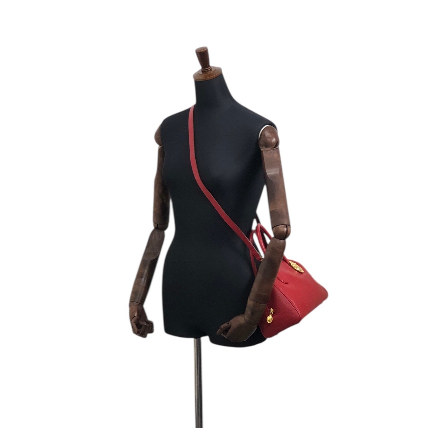 Christian Dior CD Logo Two-way Handbag Shoulder bag Red Vintage spvfzk