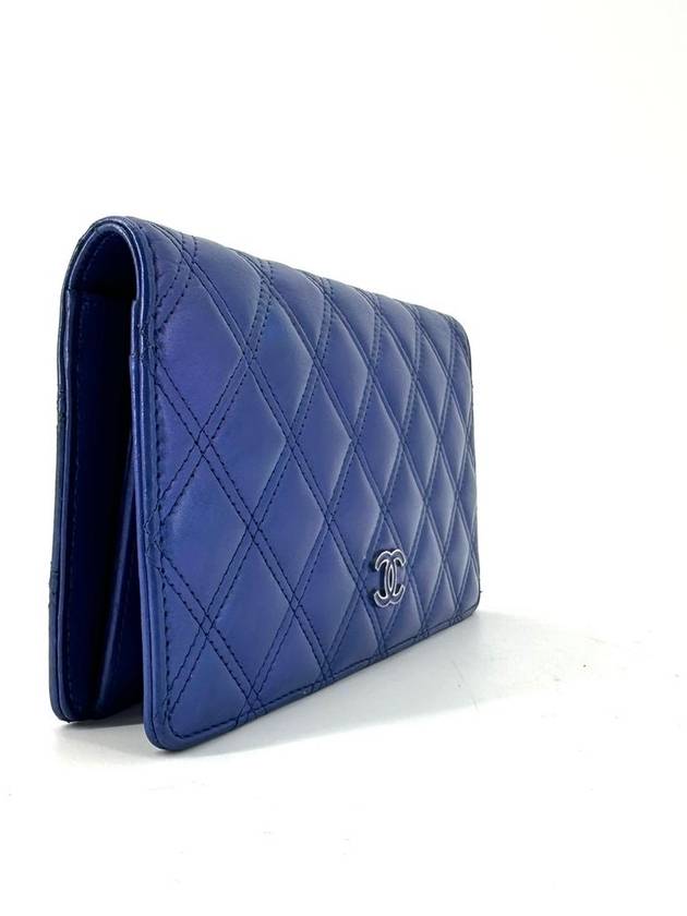 Mademoiselle lambskin flap long wallet Chanel