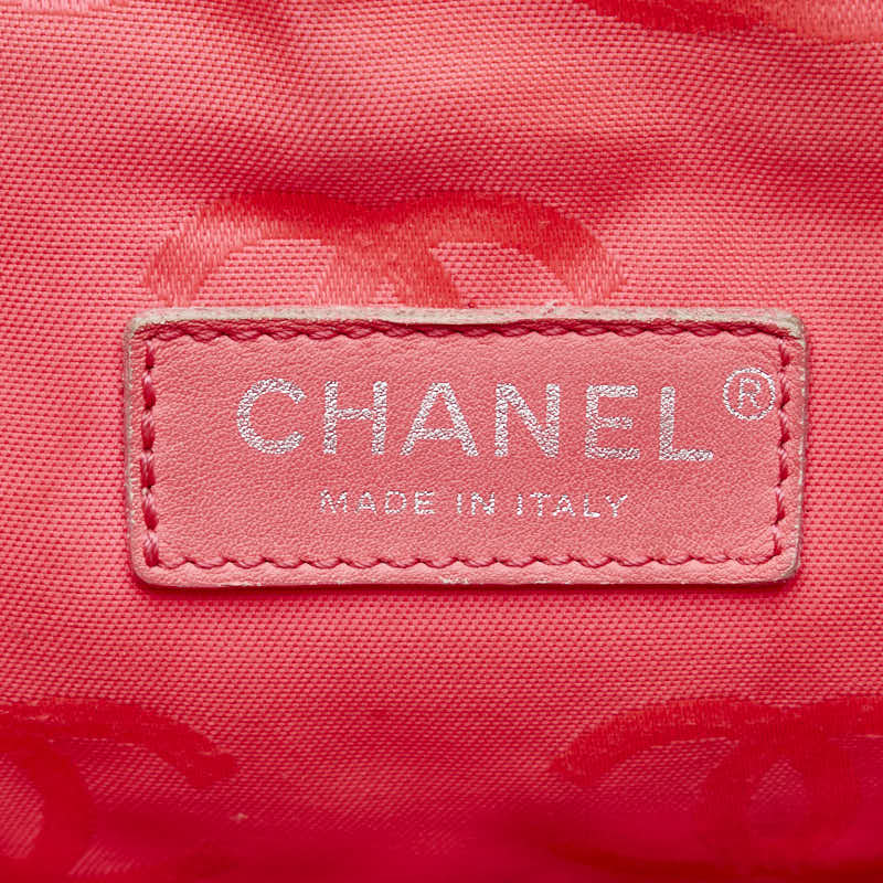 Chanel Matras Combo Line Coca-Cola Handbag Tote Bag Black White Leather  CHANEL