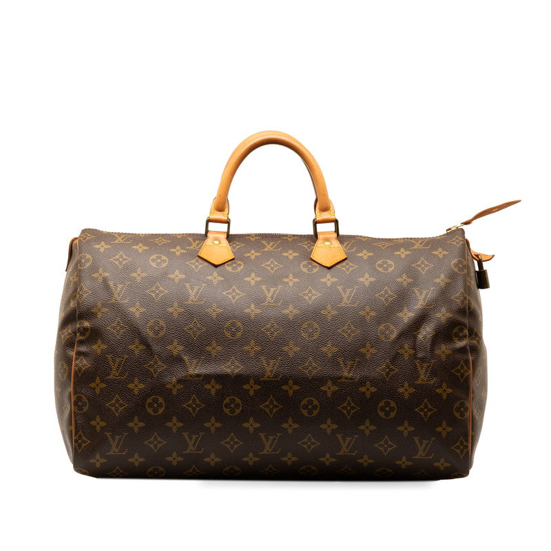 Louis Vuitton Monogram Speedy 40 Boston Bag Travel Bag M41522 Brown PVC Leather  Louis Vuitton