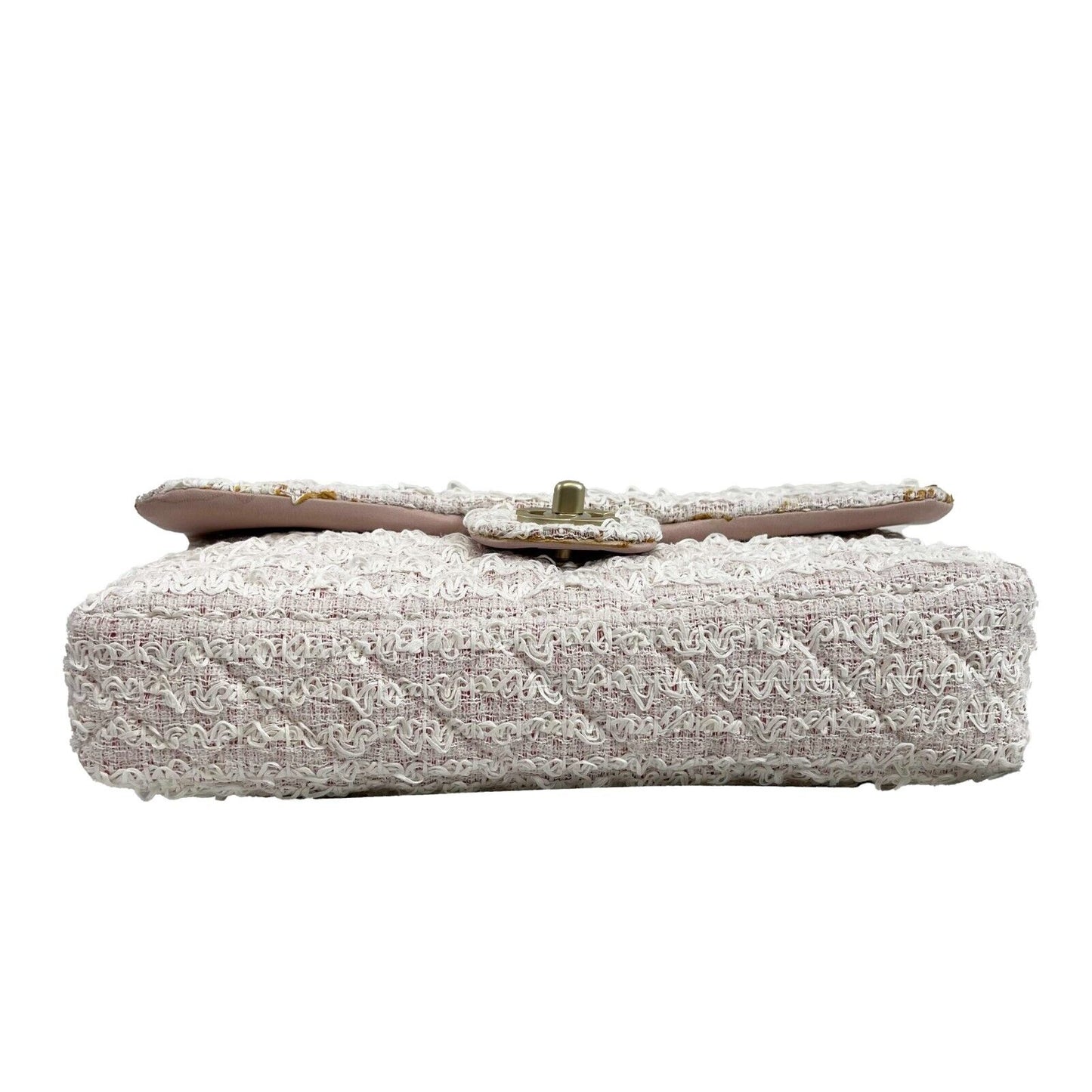 Top Quality Chanel New Classic Double New in Medium Tweed Pink Crossbody Bag