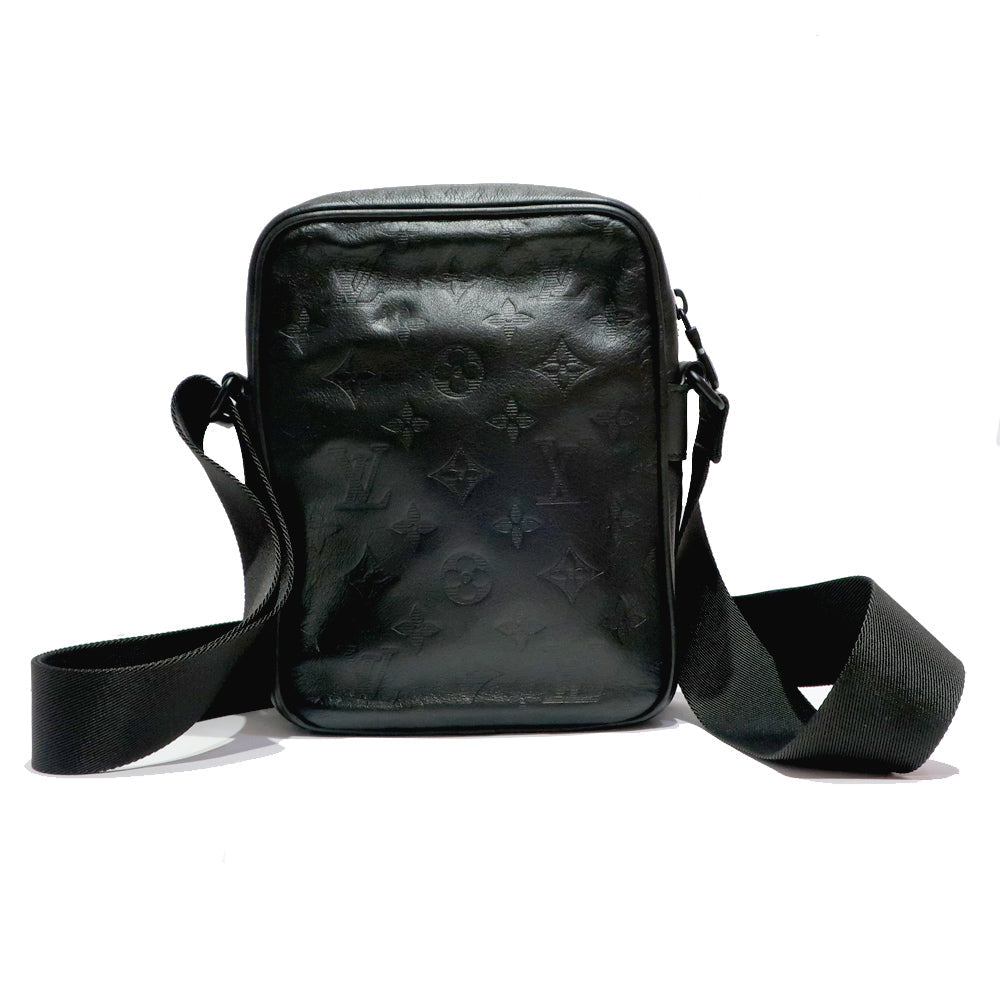 Louis Vuitton M43681 Monogram Shadow Bag Black Leather  Mens