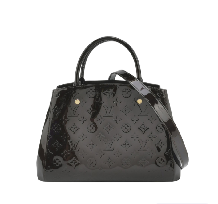 Preloved Louis Vuitton (LV) Montaigne patent leather bag cherry 34.5cm*23cm*14cm 250404781134259