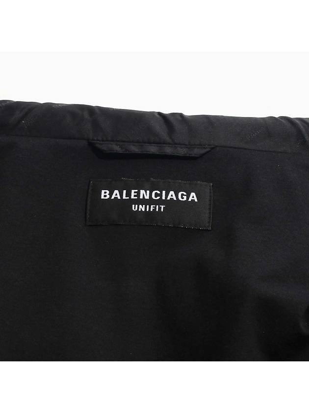 Luxury Balenciaga  Men's All-Over Logo Rain Jacket Black