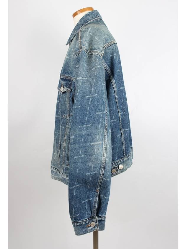 Luxury Balenciaga  Multi logo denim jacket 50
