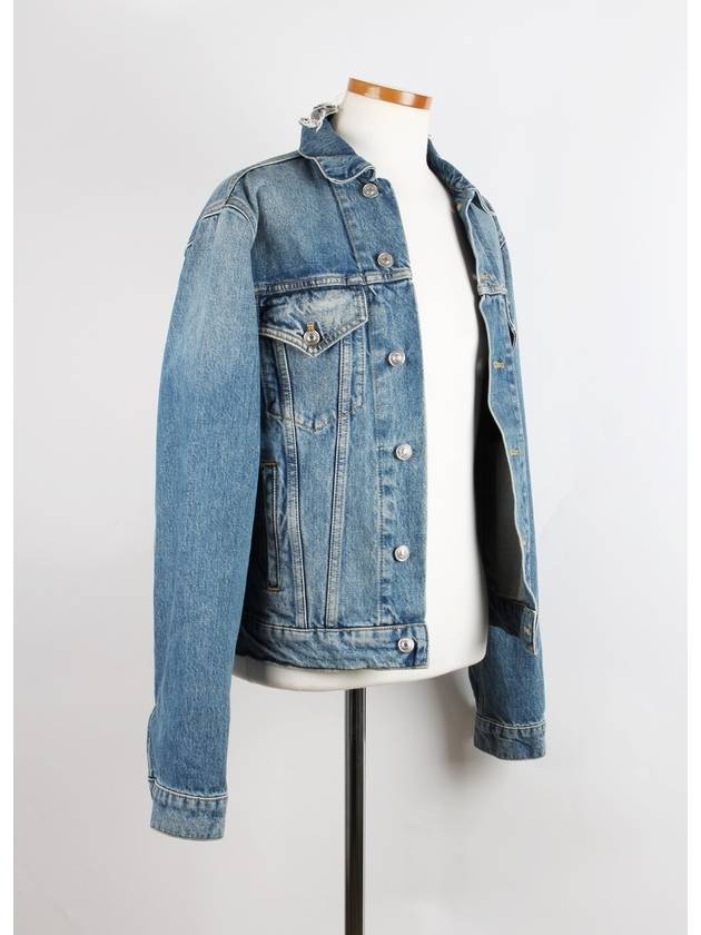 Luxury Balenciaga  Wave logo denim jacket 48