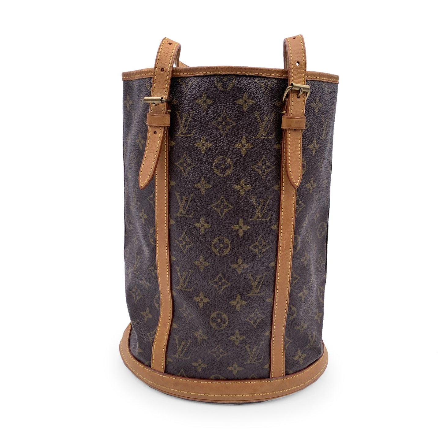 LOUIS VUITTON Brown Monogram Canvas Bucket Gm Shopping Bag Tote