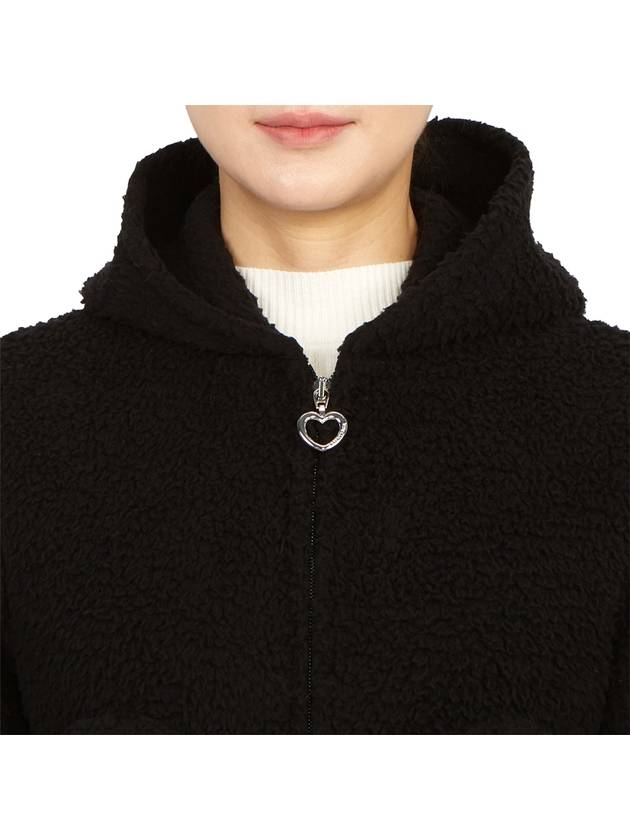 Luxury Balenciaga  Softwear Heart Zip-up Hoodie Black