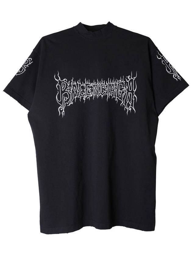 Luxury Balenciaga  Darkwave Cotton Short Sleeve T-Shirt Black