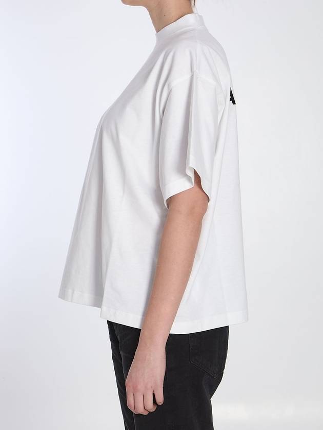Luxury Balenciaga  Cropped logo t-shirt