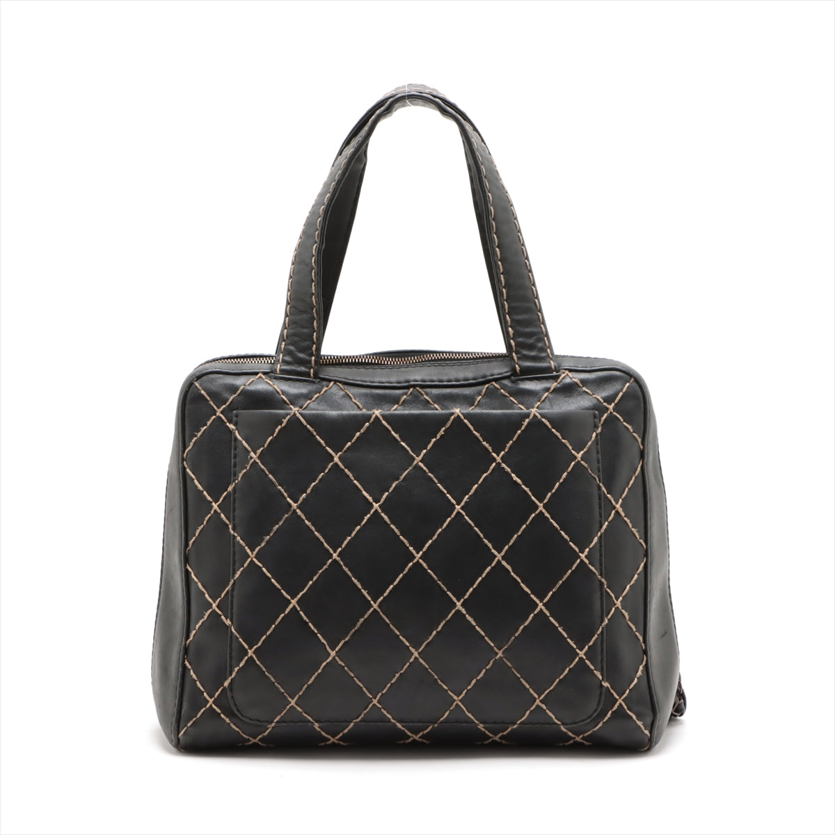 CHANEL WILDSTECH Lambskinkin Tote BAG BLACK GAMMETALIC GOLD WOakSHIP 6TH EARTH  LOVE MARKET SHOP