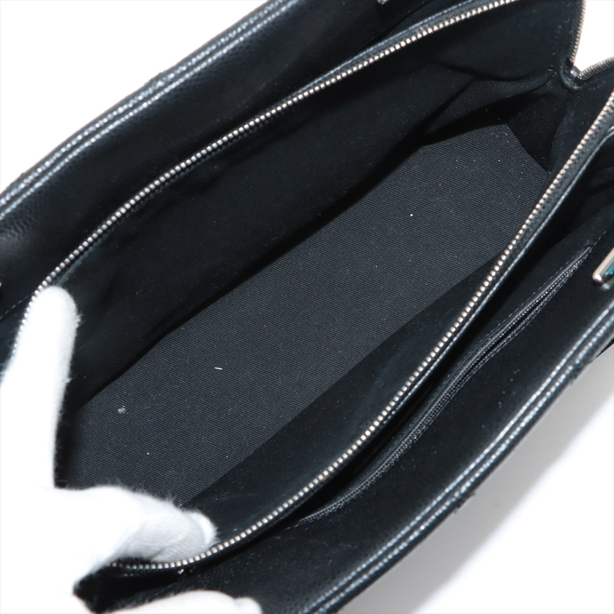 Chanel Matrasse Caviar S Tote Bag Coco Black Silver G  19th