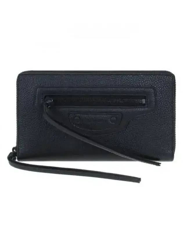 Luxury Balenciaga  Neo Classic Zipper Long Wallet Black