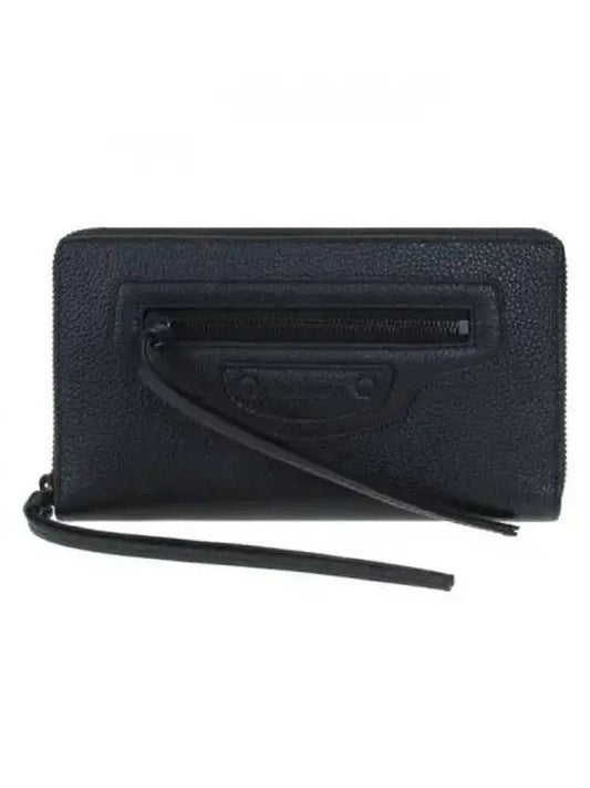 Luxury Balenciaga  Neo Classic Zipper Long Wallet Black