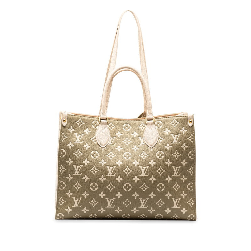 Louis Vuitton Monogram On The Go MM Handbag M46060 White PVC Leather  Louis Vuitton