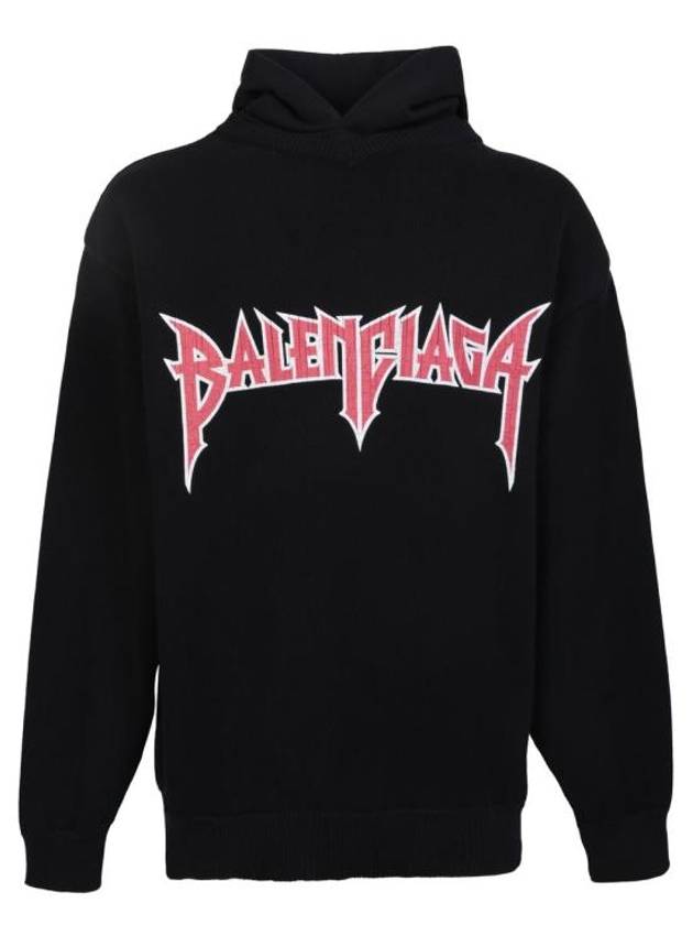 Luxury Balenciaga  Logo Hoodie Black