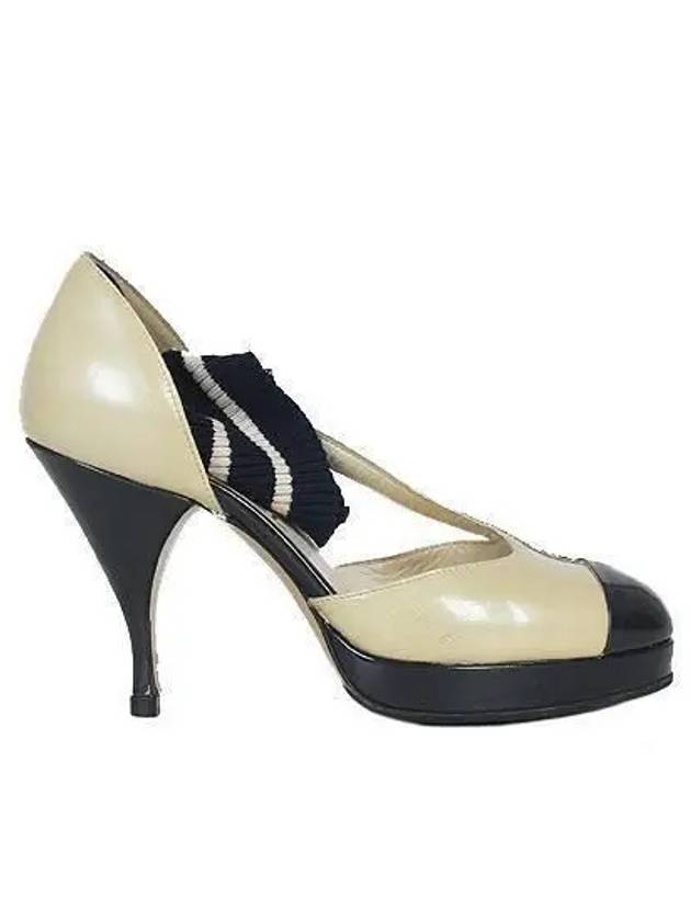 Black Ivory Patent Ankle Warmer Women s Shoes No 230 Chanel