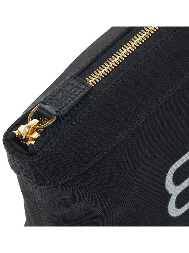 Luxury Balenciaga  Logo Print Jumbo Pouch Bag Black
