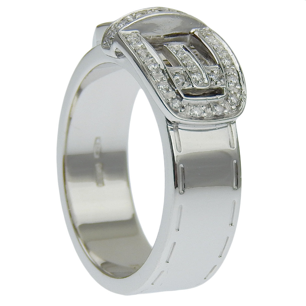 Gucci 10.5 ring ring ring K18 white g x diamond made in Italy about 9.7g belt ring ladies